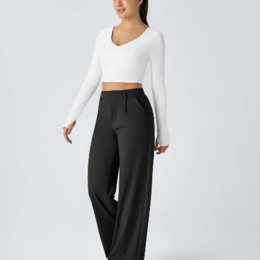 Halara Flex DayStretch High Waisted Pocket Straight Leg Work Pants